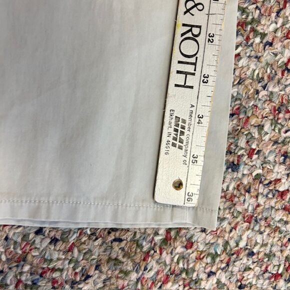 PT01 Gray Cotton Blend Slim Fit Flat Front Chino Pants Sz 56 (US 40 X 36.5) - Picture 13 of 15